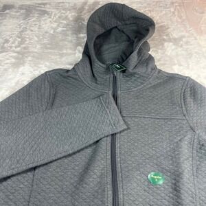 NWT L.L. Bean Women's Sm Reg Hoodie Charcoal SoftLight Quilted Full Zip Tunic